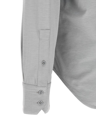 Gray Silk Blouse