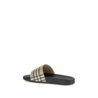 Black Rubber Slides