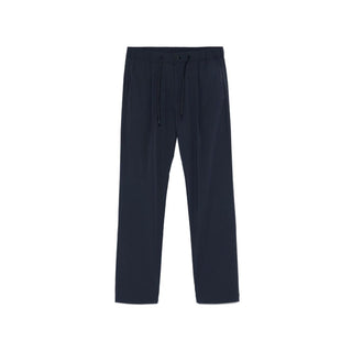 Blue Elastane Casual Pants