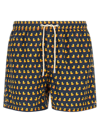 Multicolor Polyester Swim Shorts