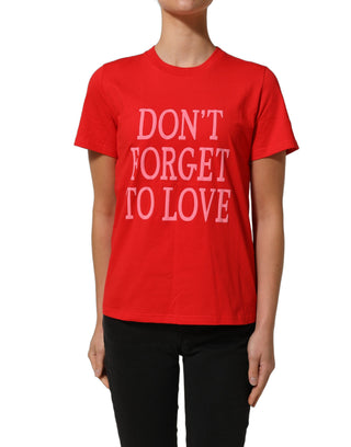 Red Graphic Cotton Jersey Crew Neck T-shirt