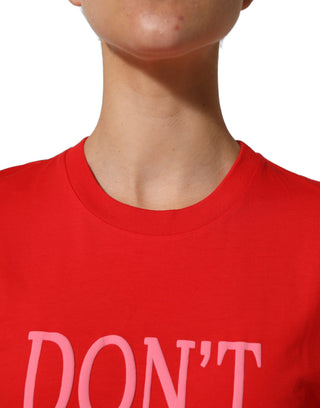 Red Graphic Cotton Jersey Crew Neck T-shirt