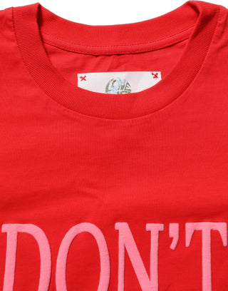 Red Graphic Cotton Jersey Crew Neck T-shirt