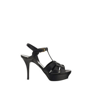 Black Calf Leather Bos Taurus Platform Sandals