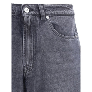 Black Cotton Relaxed Fit Jeans