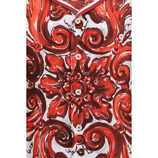Red Silk Pattern Shirt