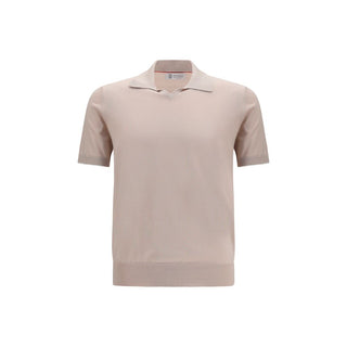 Beige Cotton Polo Shirt