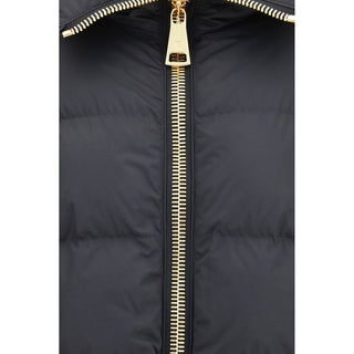 Black Viscose Full-Length Jacket