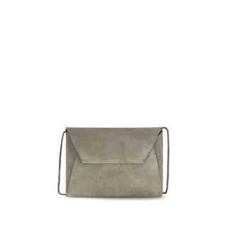 Gray Calf Leather Bos Taurus Clutch Bag