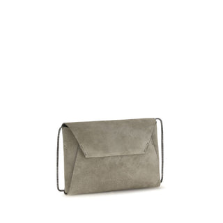 Gray Calf Leather Bos Taurus Clutch Bag