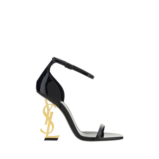Black Calf Leather Bos Taurus Stiletto Heel Sandals