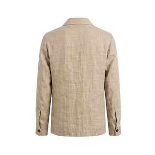 Chaqueta de lino beige para hombre
