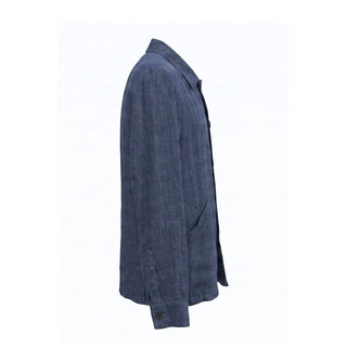 Blue Linen Men's Jacket