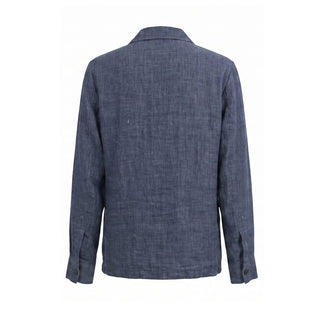 Blue Linen Men's Jacket