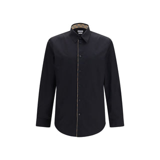 Black Cotton Dress Shirt