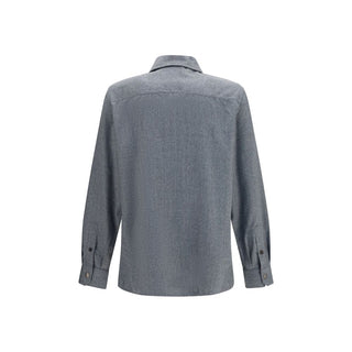Gray Wool Oves Aries Dress Shirt