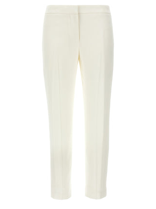 White Viscose Casual Pants