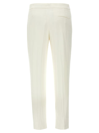 White Viscose Casual Pants
