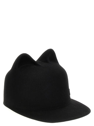Black Rabbit Fur Cap (Baseball Hat)