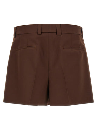 Brown Wool Bermuda Shorts