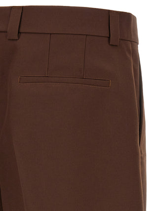 Brown Wool Bermuda Shorts