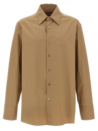 Blusa beige de algodón