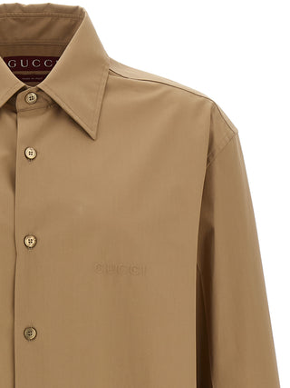 Blusa beige de algodón