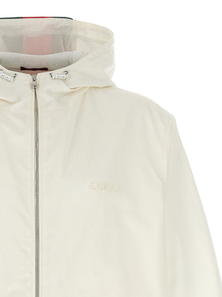 White Cotton Shell Jacket