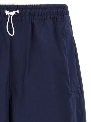 Blue Cotton Bermuda Shorts