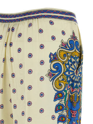 White Viscose Casual Pants