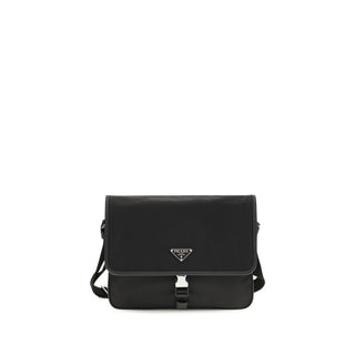 Black Recycled Polyamide Shoulder Bag