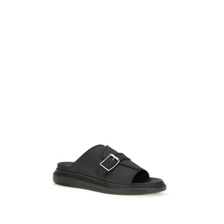 Black Calf Leather Bos Taurus Platform Sandals