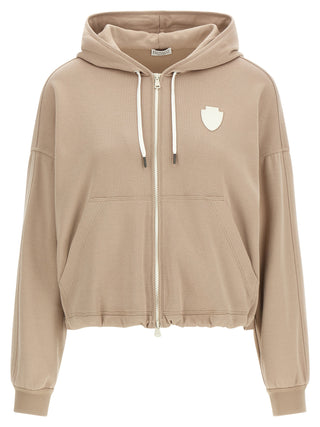 Beige Cotton Hoodie