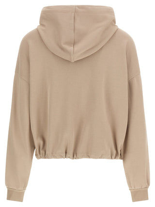 Beige Cotton Hoodie