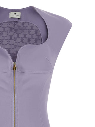 Vestido midi de poliéster morado