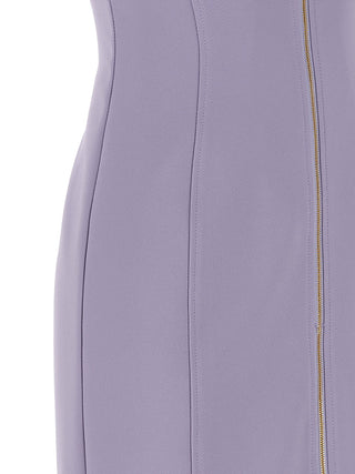 Vestido midi de poliéster morado