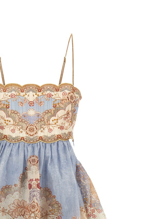 Blue Cotton Long Dress
