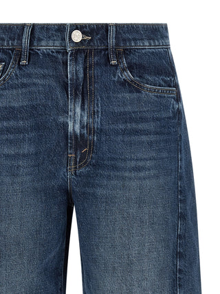 Blue Cotton Bermuda Shorts