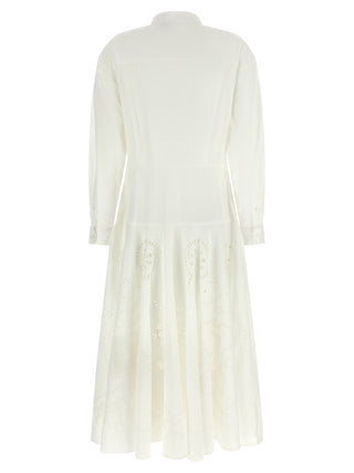 White Cotton Midi Dress