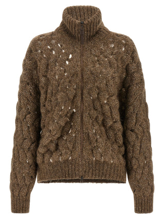 Brown Wool Cardigan