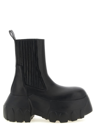 Black Ramie Ankle Boots