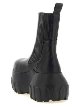 Black Ramie Ankle Boots