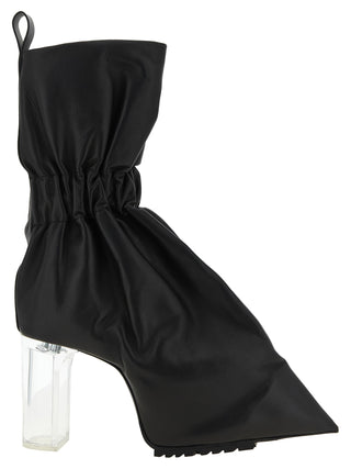 Black Calfskin Ankle Boots