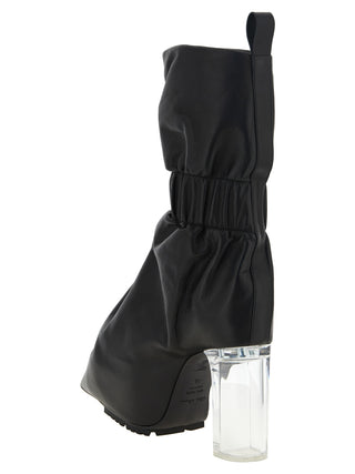 Black Calfskin Ankle Boots