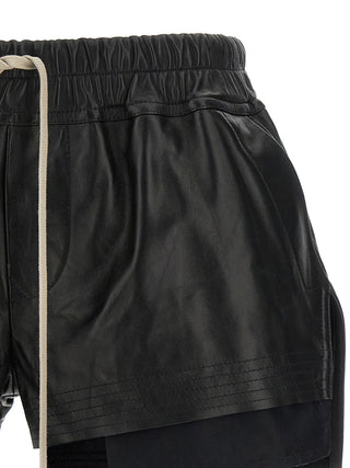 Black Lamb Leather Bermuda Shorts