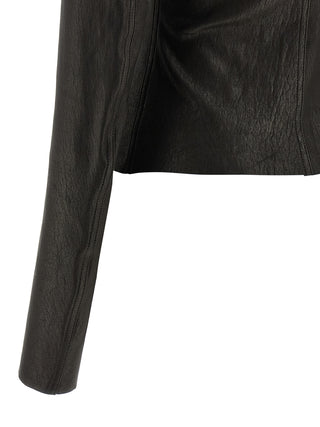 Black Lamb Leather Leather Jacket
