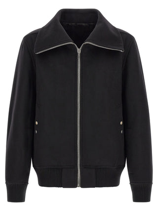 Black Virgin Wool Bomber