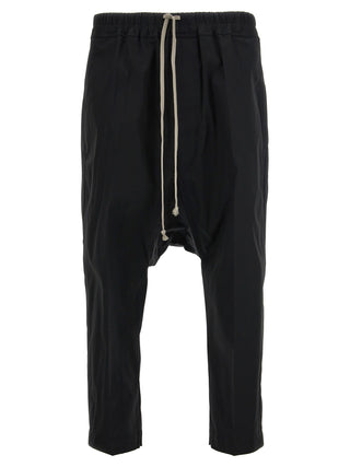 Black Cotton Casual Pants