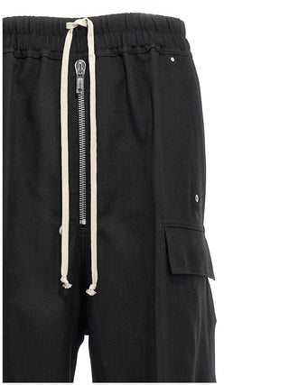 Black Wool Cargo Pants
