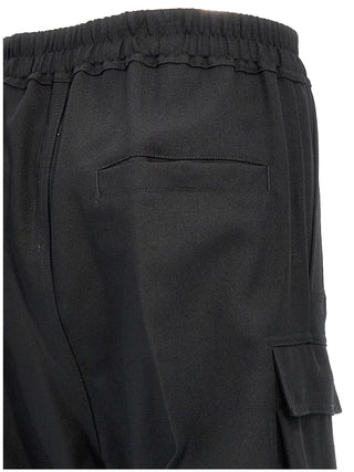 Black Wool Cargo Pants